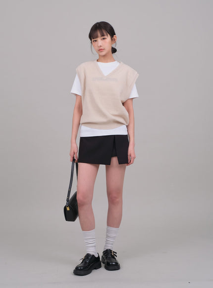 Skort with Front Slit C2701