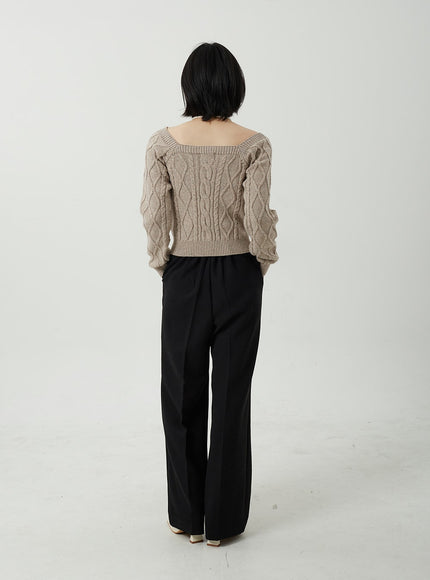 Wide Leg Tailored Pants OJ309