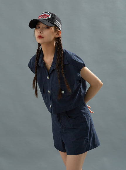 Linen Crop Shirt CU22