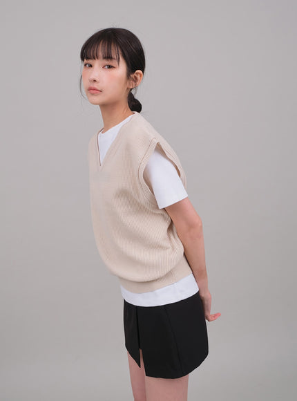 Skort with Front Slit C2701