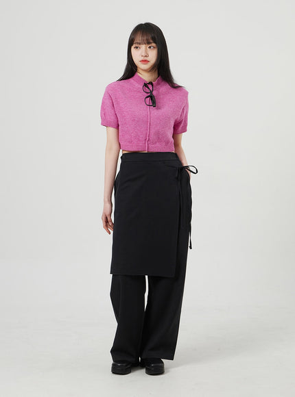 裹身裙闊腿褲OF324