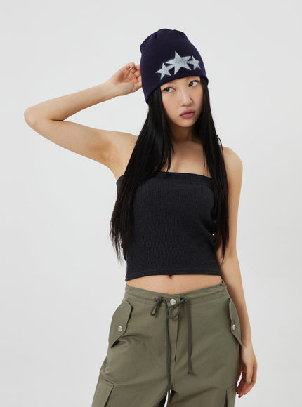 羅紋針織抹胸上衣 CF323