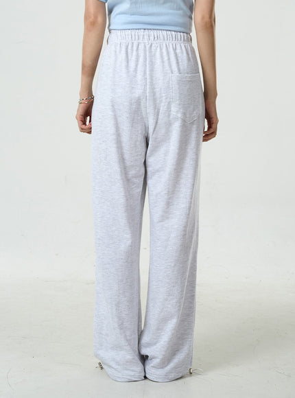 Pin-tuck Wide Leg Sweat Pants CU7