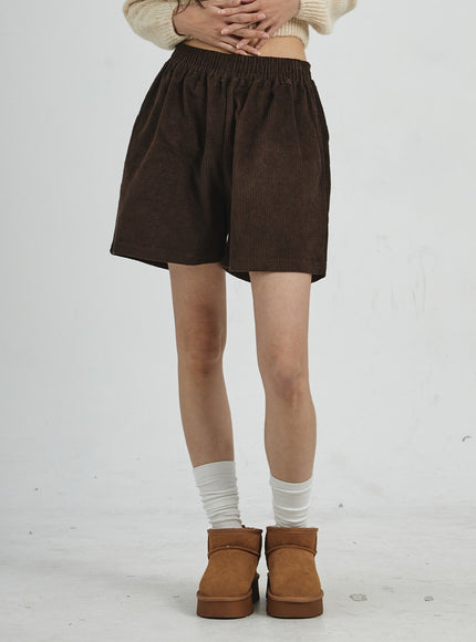 Corduroy Wide Shorts CD07