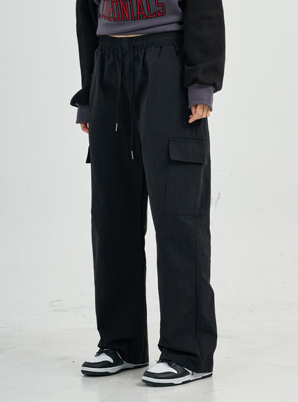 Selena 尼龍工裝寬褲 CS23