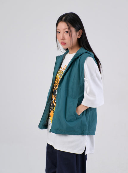 尼龍連帽背心 IA304