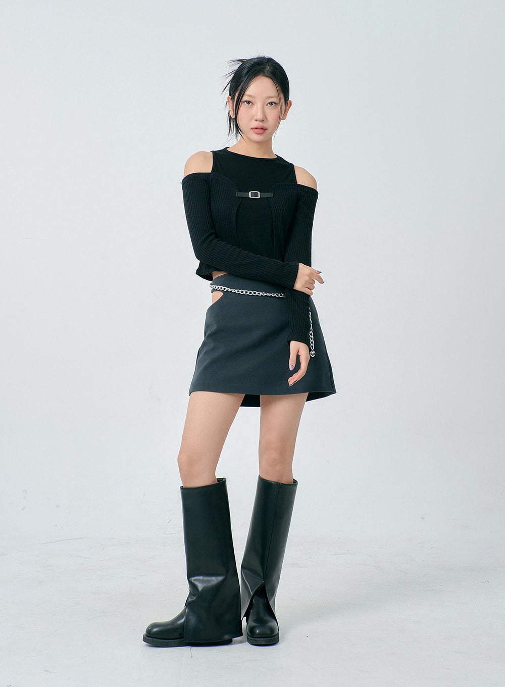 Cut Out Side Mini Skirt BD23