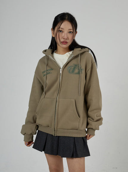 Graphic Zipper Hoodie Sweatshirt Unisex CD26