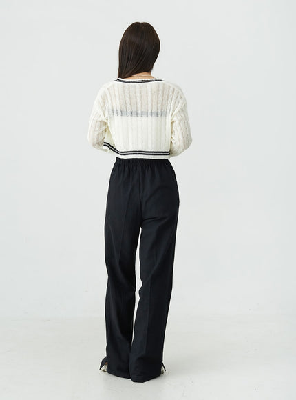 Slit Banded Pants OU12
