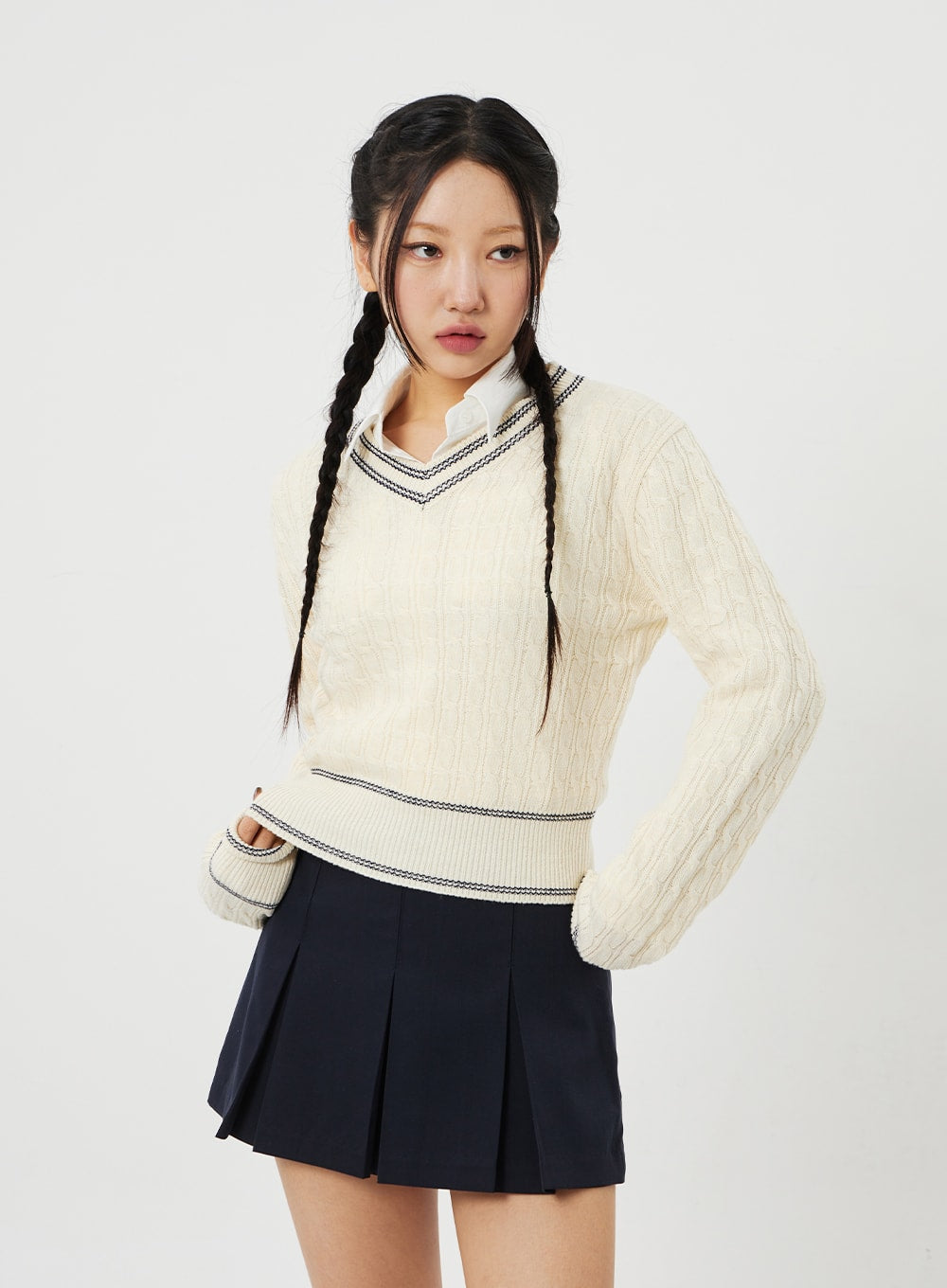 Cable Knit Sweater CM302