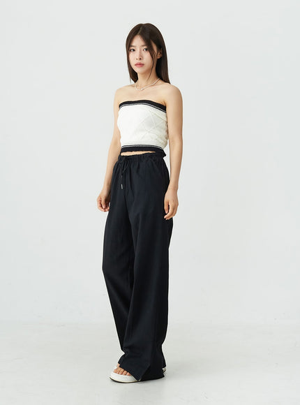 Slit Banded Pants OU12