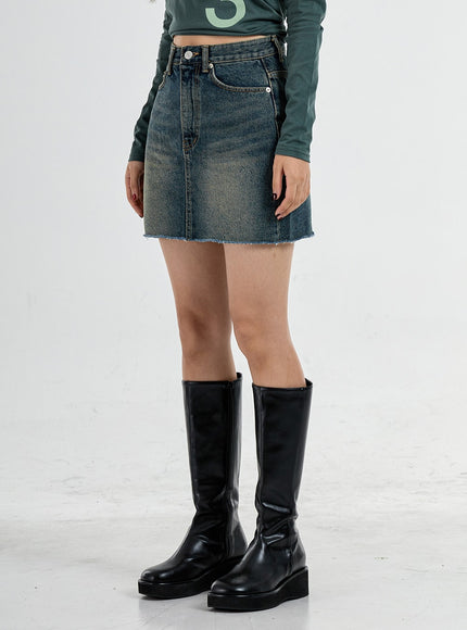 High Waist Denim Pencil Skirt CO11