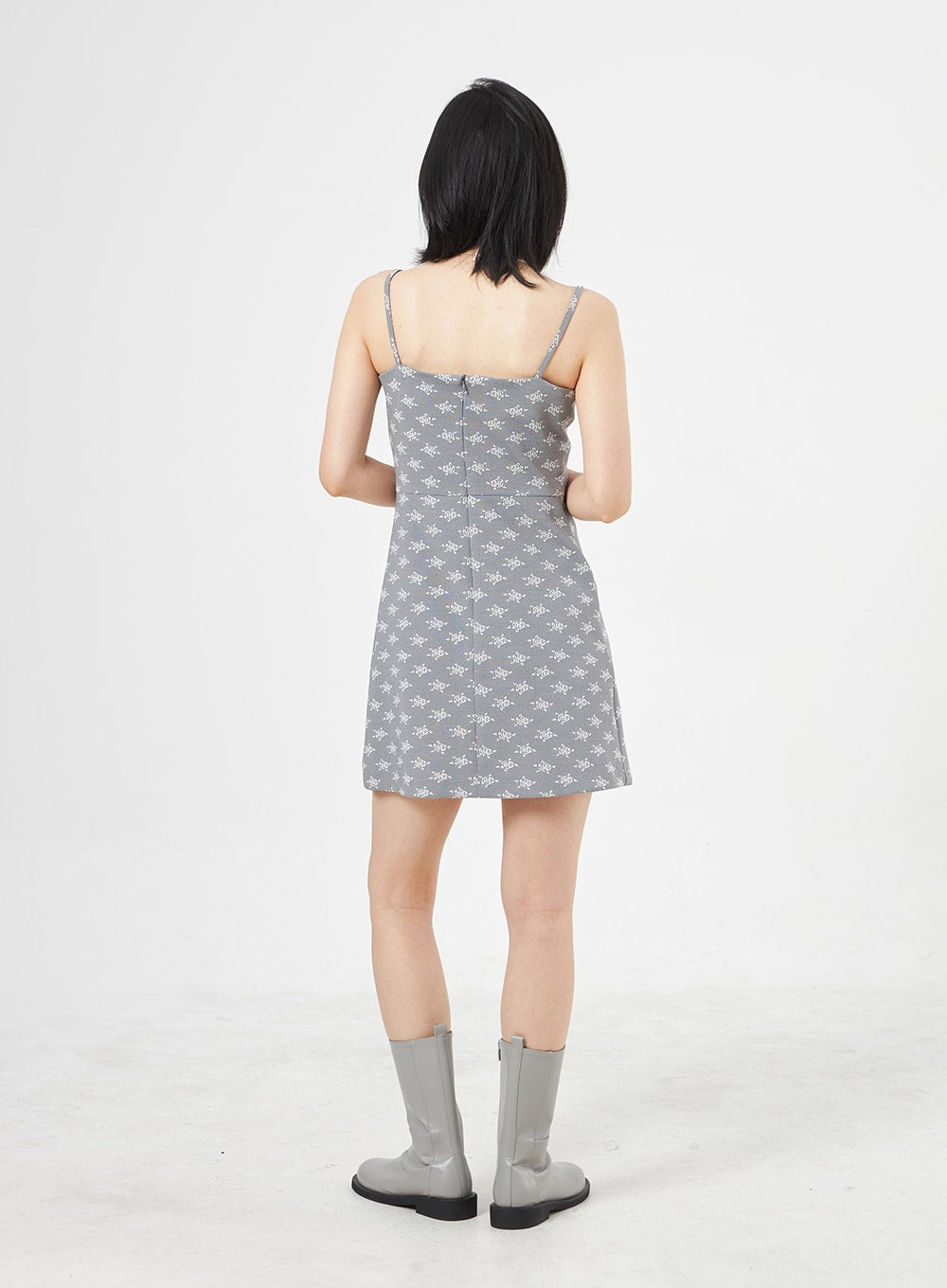 玫瑰印花迷你連衣裙 OA310