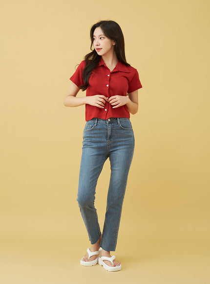 復古風格緊身牛仔褲 BU18 