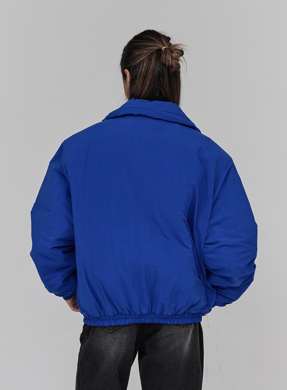 Blue oversized hot sale puffer jacket