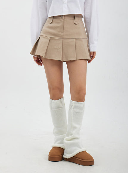 高腰百褶迷你裙CJ317