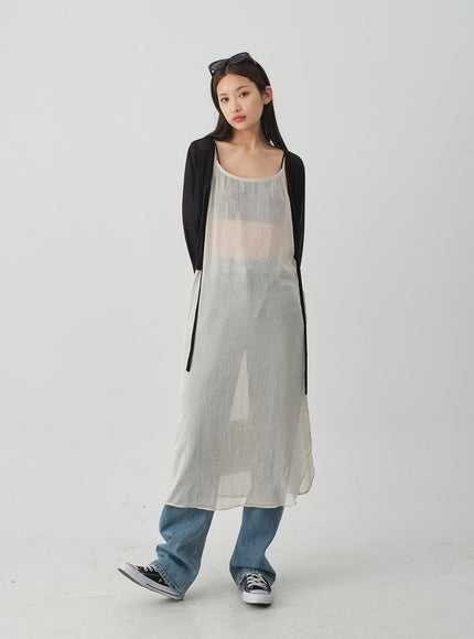 透明寬鬆波萊羅短上衣 CJ08