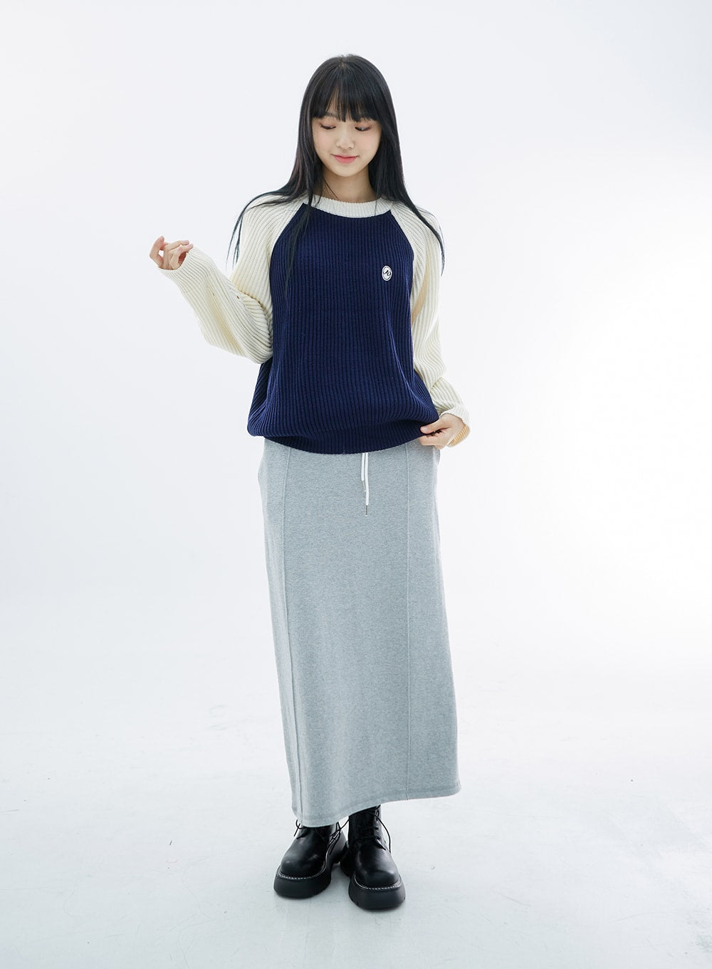Two Color Knit Sweater OS27