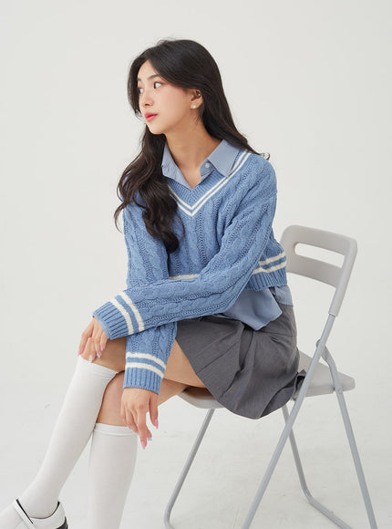 Basic Tone Down Color Crop Shirt BG23