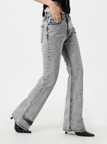 Grey Bootcut Jeans CM324