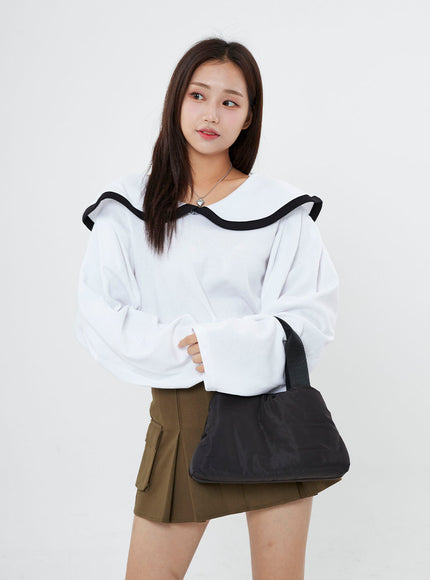 百褶工裝迷你裙 BO13