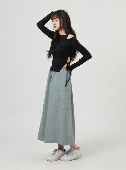 Cut Out Shoulder Top OF327