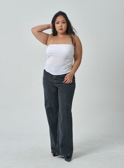 加側抽褶無袖上衣 IF317