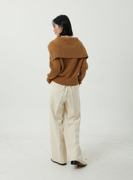 Wide Leg Tailored Pants OJ309