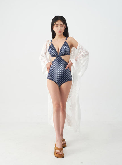 向日葵刺繡長袍IJ13