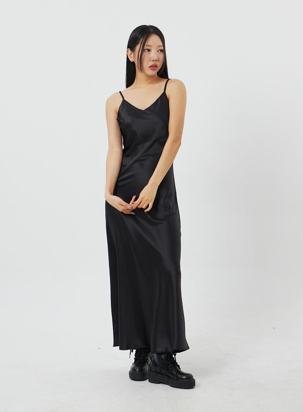 Satin Maxi Dress BF323