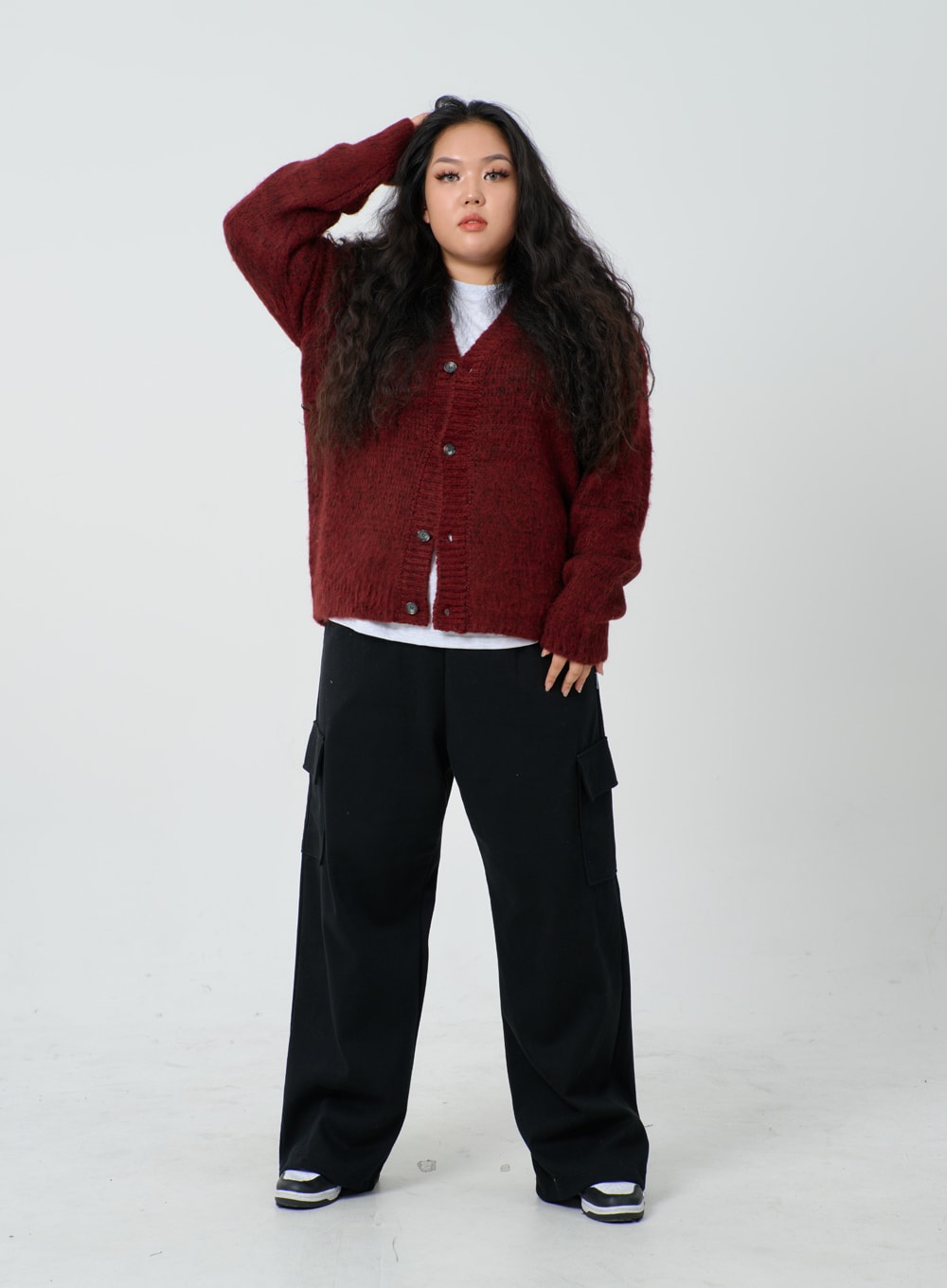 Vuiel oversized shop mohair cardigan red