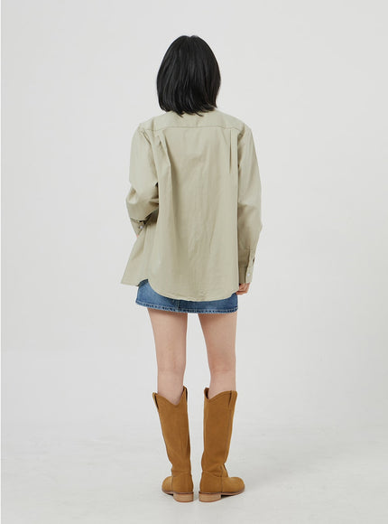 Mid-Rise Denim Mini Skirt OM303