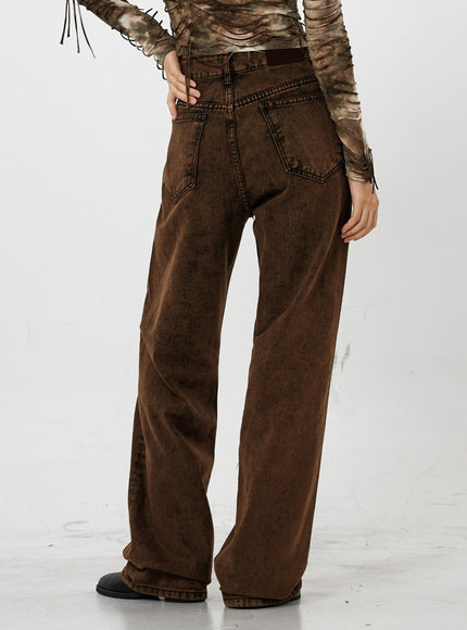 水洗寬牛仔褲男女通用 CS21