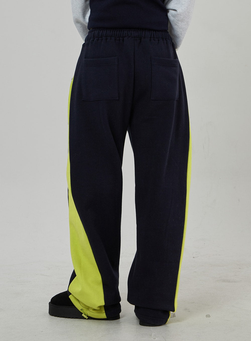 Men's Yellow Cotton Solid Trackpants