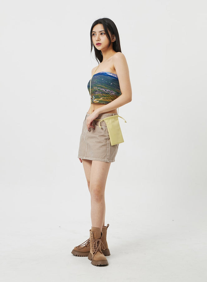 方形人造皮革迷你包 BF323