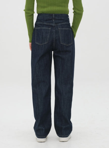 Wide Leg Dark Wash Jeans F3