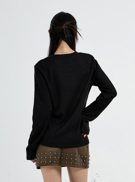 Round Neck Printed Knit CO07