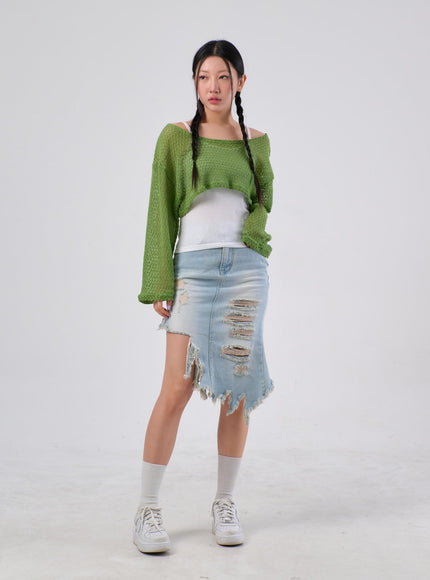Cover-Up Cropped Top IA305