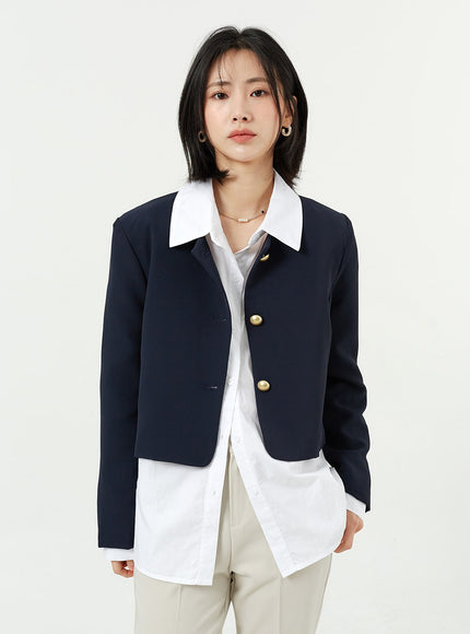 金色鈕扣夾克 OM314