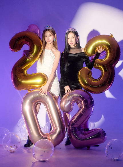 天鵝絨無袖頸部鏈條迷你連衣裙 BD23