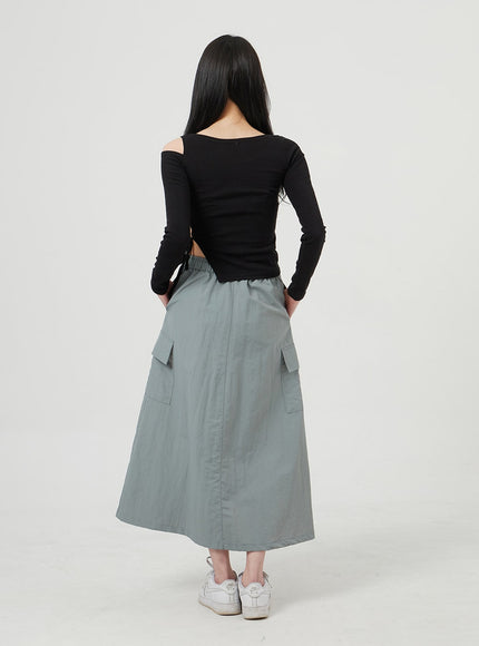 Cut Out Shoulder Top OF327