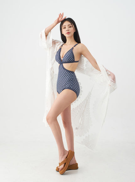 向日葵刺繡長袍IJ13