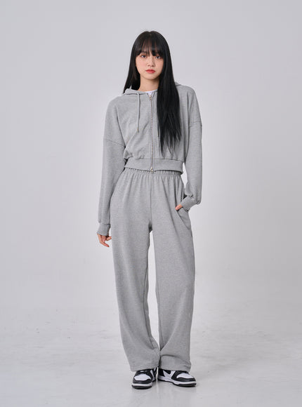 Lewkin Soft Basic Two Way Hoodie Zip Up C1210