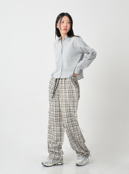 Cotton Cropped Long Sleeve T-Shirt IS15