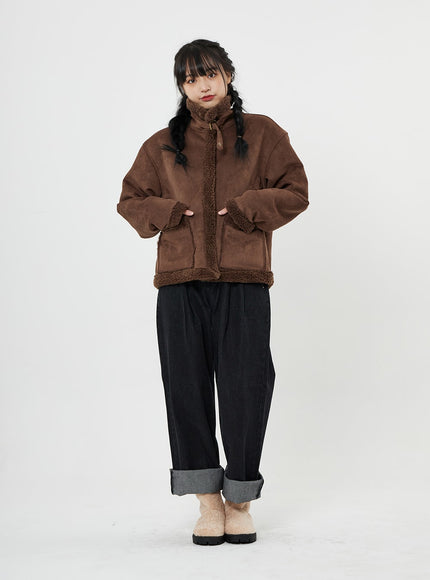 Shearling Button Jacket BN07