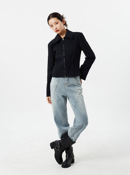 淺色水洗直筒牛仔褲 CM307