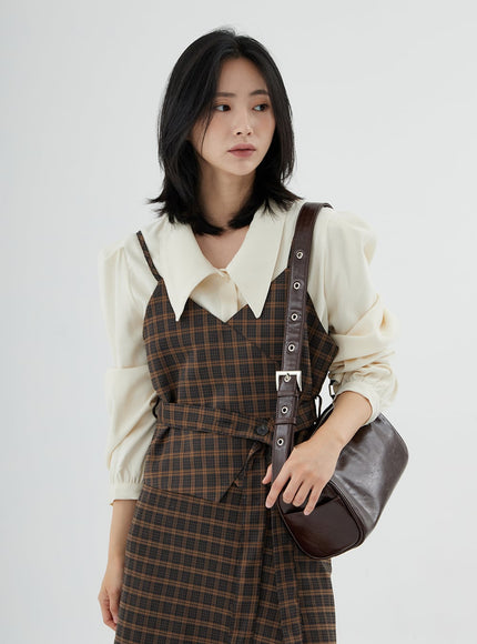 Zipper Square Shoulder Bag ON08