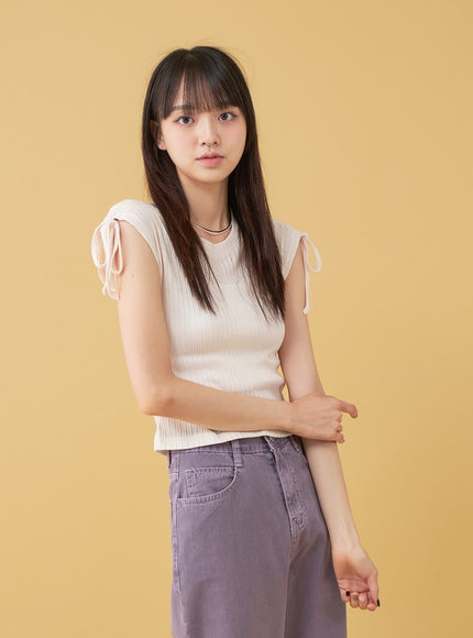 Long Cotton Colored Wide Pants OU15