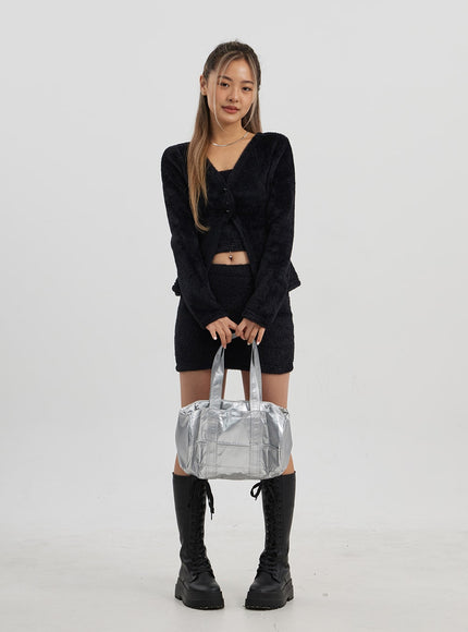 泰迪開衫抹胸迷你裙套裝CJ325