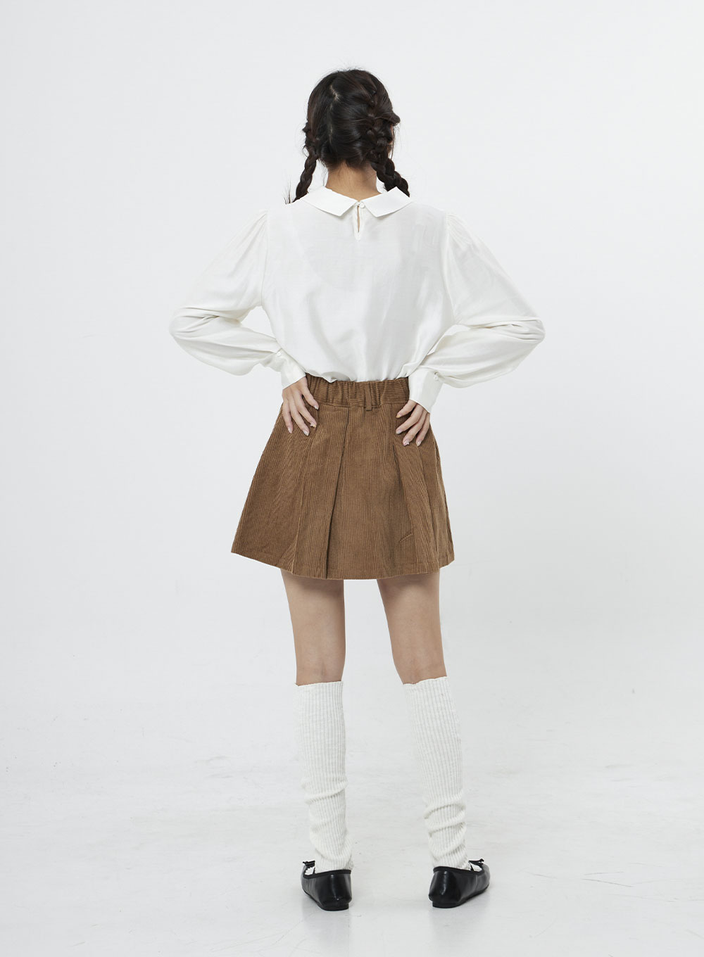 High Waist Pleated Mini Skirt BO12